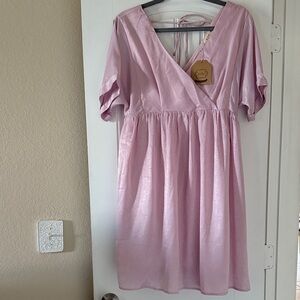 Kori Light Pink Midi Dress